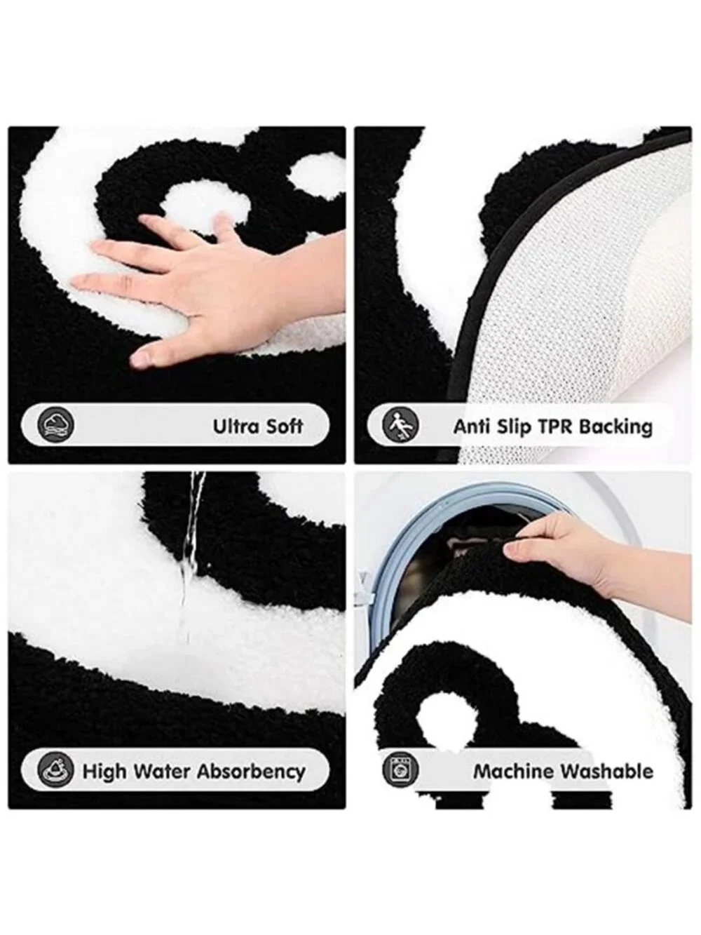 8 Ball Tufted Rug Billiards Bath Mat for Tub Cool Bedroom Aesthetic